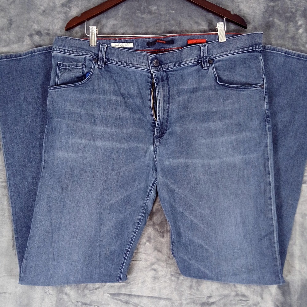 Alberto Jeans Mens 40x36 Blue Stone Modern Fit Superfit‎ Denim Stretch Comfort